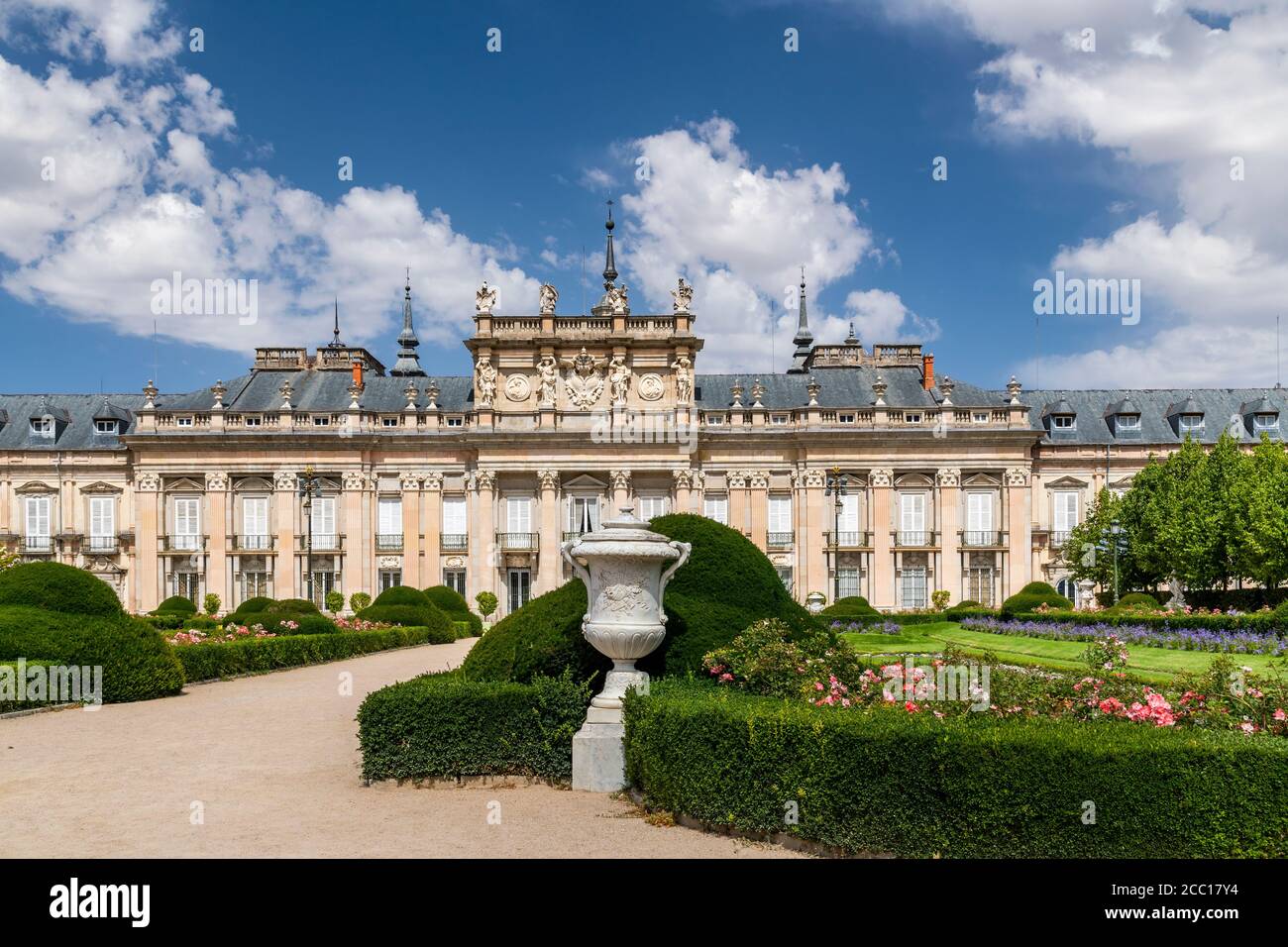 Royal Palace of La Granja de San Ildefonso, Segovia, Castile and Leon, Spain Stock Photo