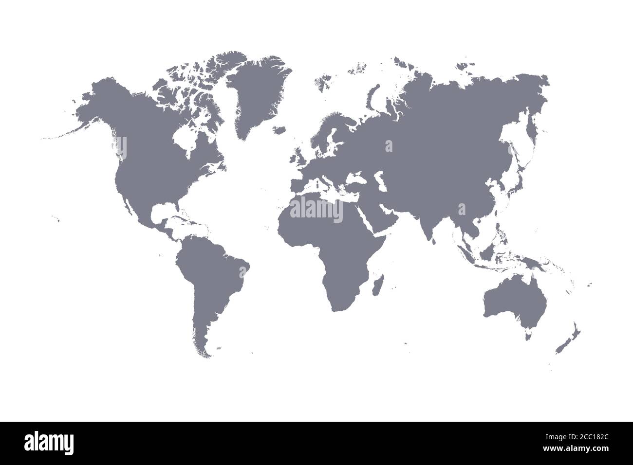 World map vector modern on white Stock Vector