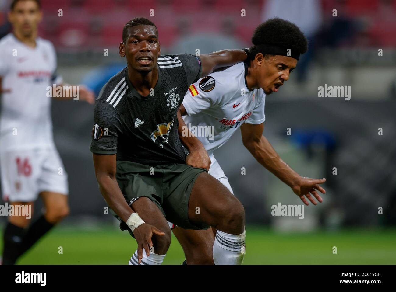 Koln Koeln Cologne Germany 16th August 2020 Paul Pogba Manu Jules Kounde Sevilla In The Semifinal Uefa Europa League Match Final Tournament Stock Photo Alamy