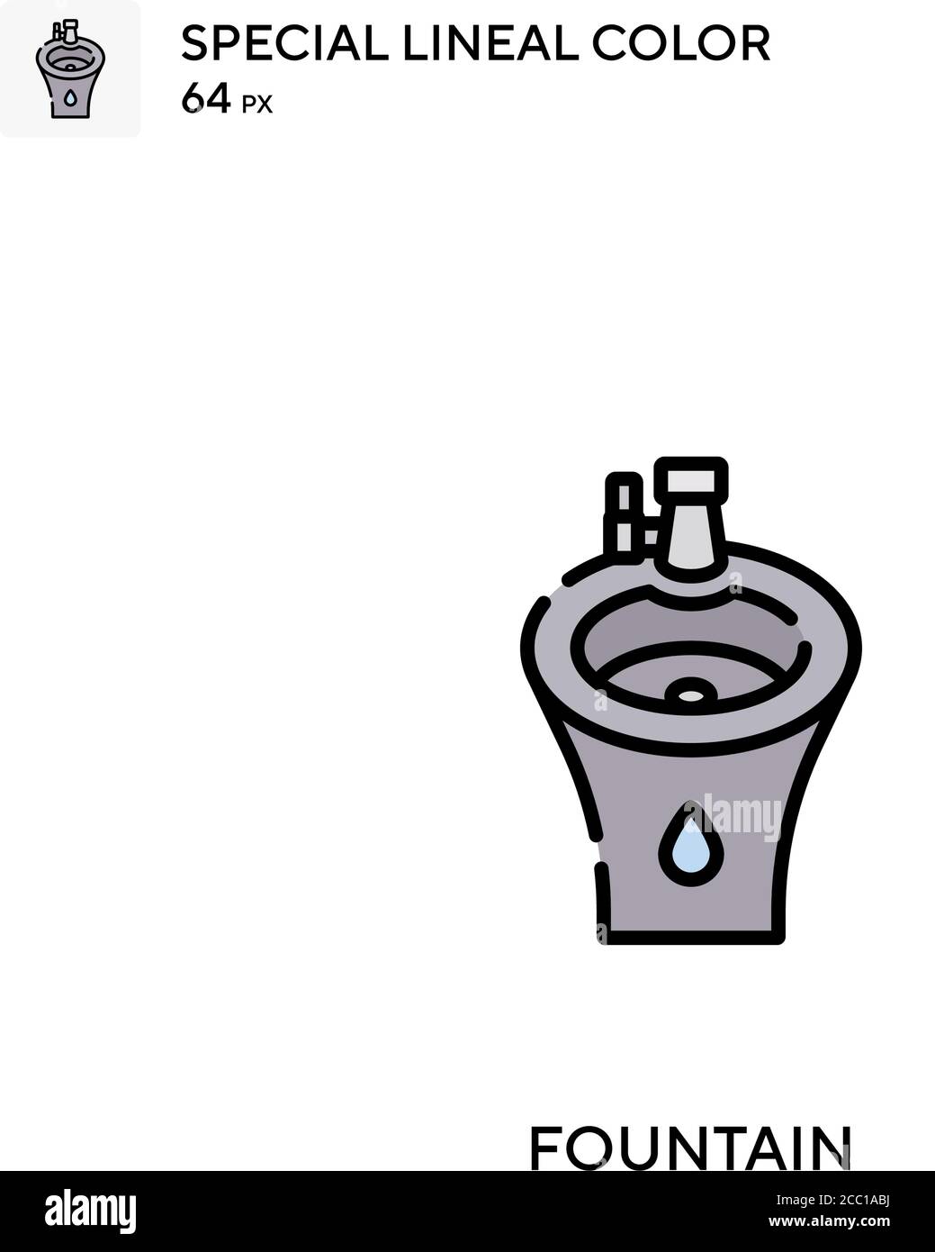 Fountain Special lineal color vector icon. Fountain icons for your ...
