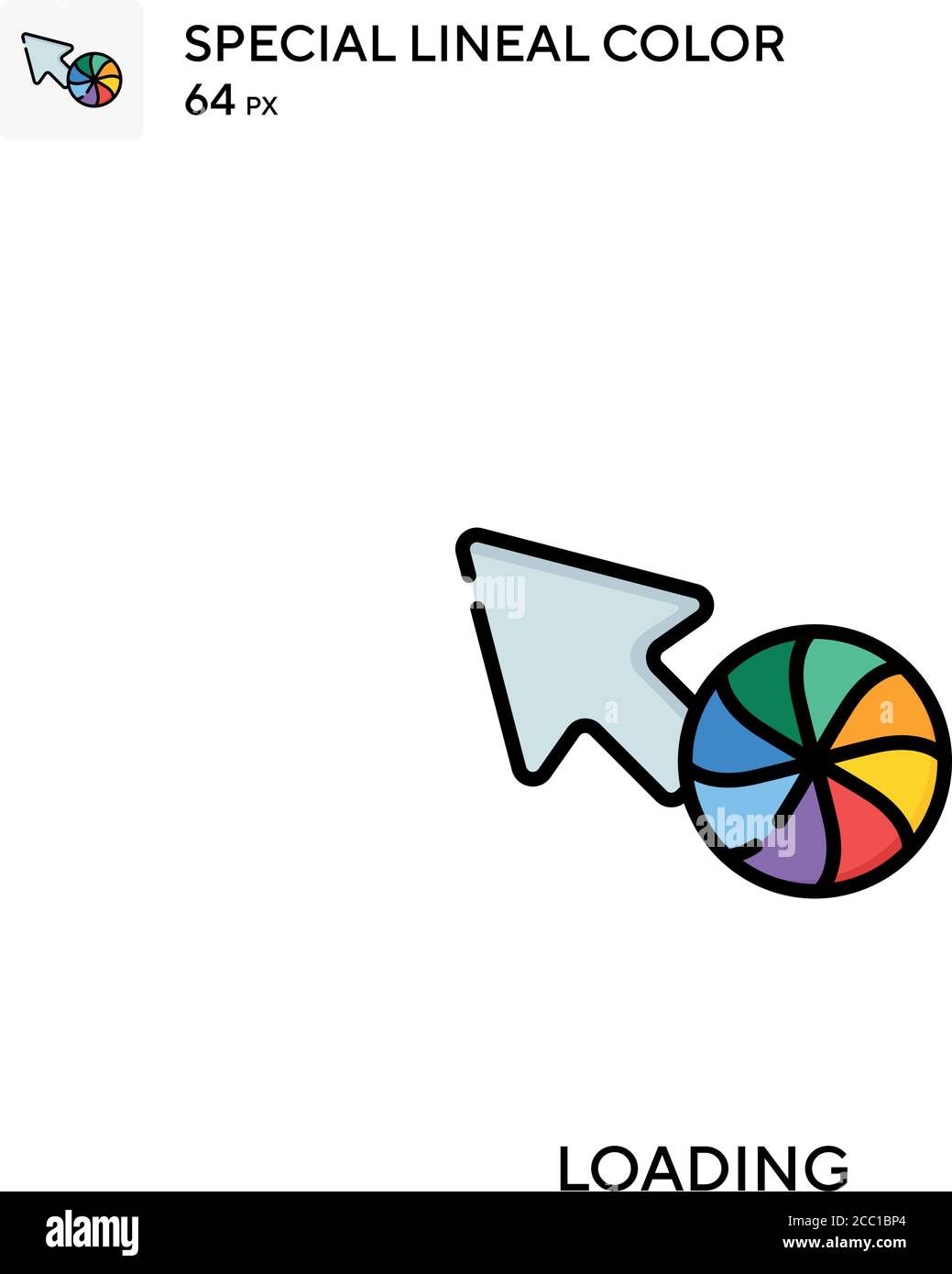 Loading Special lineal color vector icon. Loading icons for your business project Stock Vector