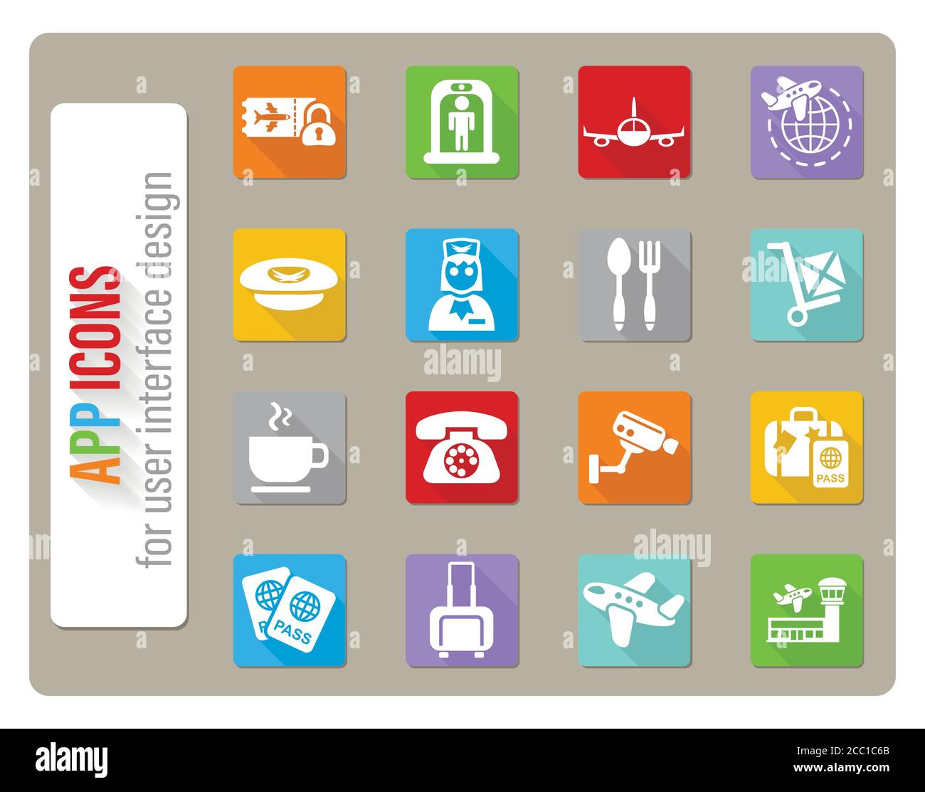 airport icon set Stock Vector Image & Art - Alamy