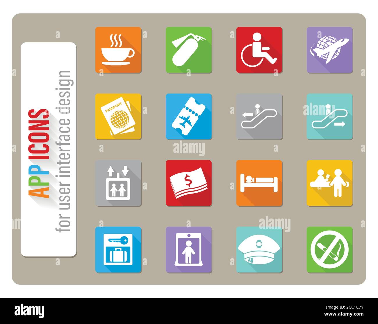 airport icon set Stock Vector Image & Art - Alamy