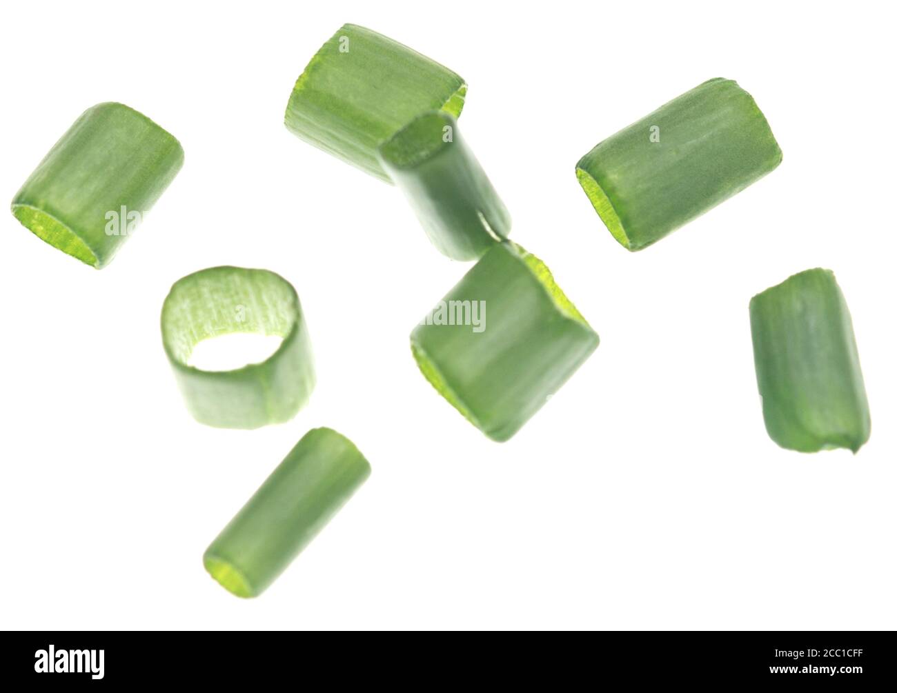 Green onion sliced cutout hi-res stock photography and images - Alamy