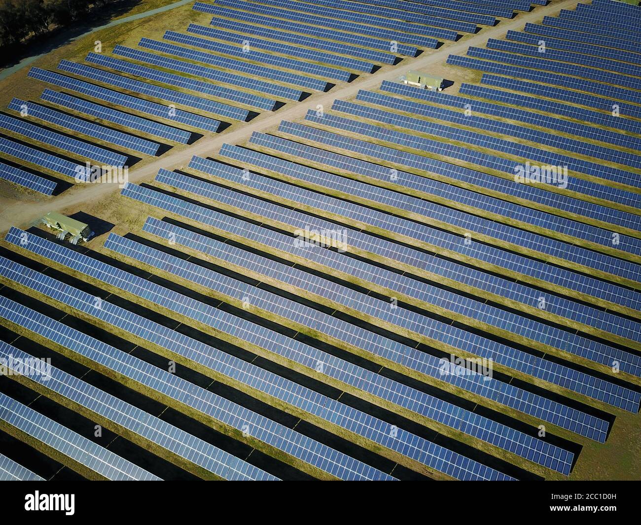 Aerial view of Solar farm Stock Photo - Alamy