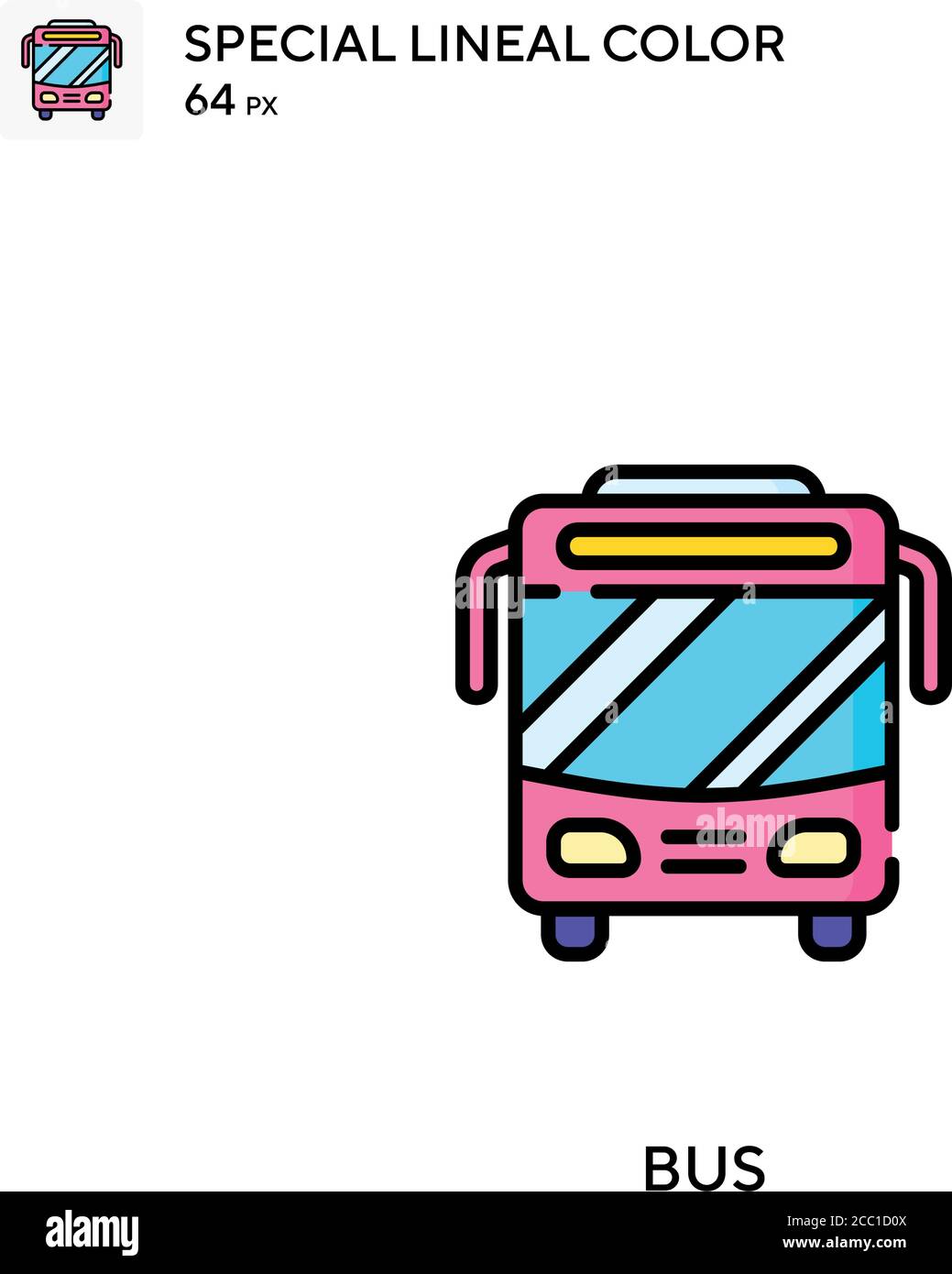 Bus Special lineal color vector icon. Bus icons for your business ...