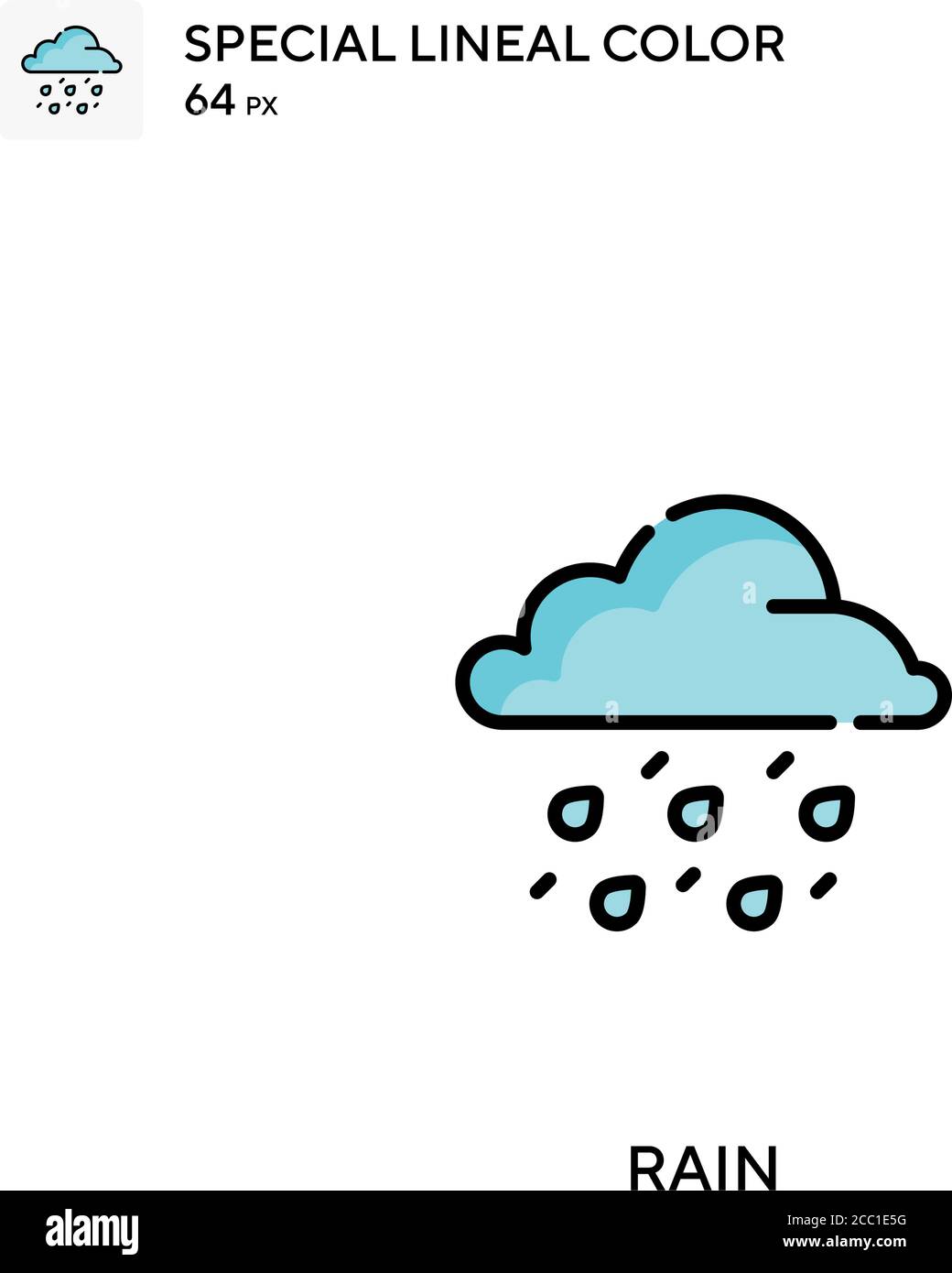 Rain Special lineal color vector icon. Rain icons for your business ...