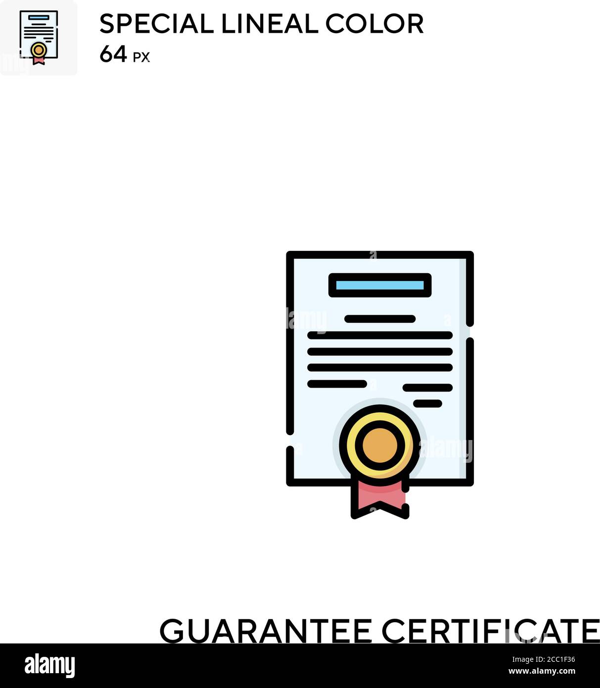 Guarantee Certificate Special Lineal Color Vector Icon Guarantee