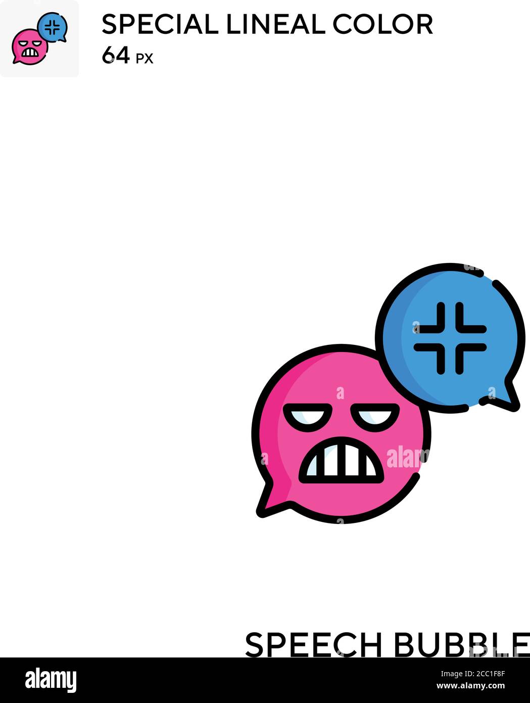 Speech bubble Special lineal color vector icon. Speech bubble icons for ...