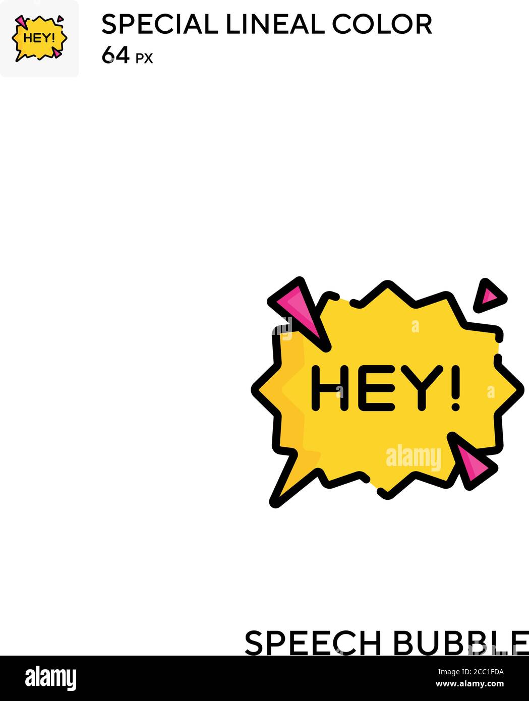 Speech bubble Special lineal color vector icon. Speech bubble icons for ...