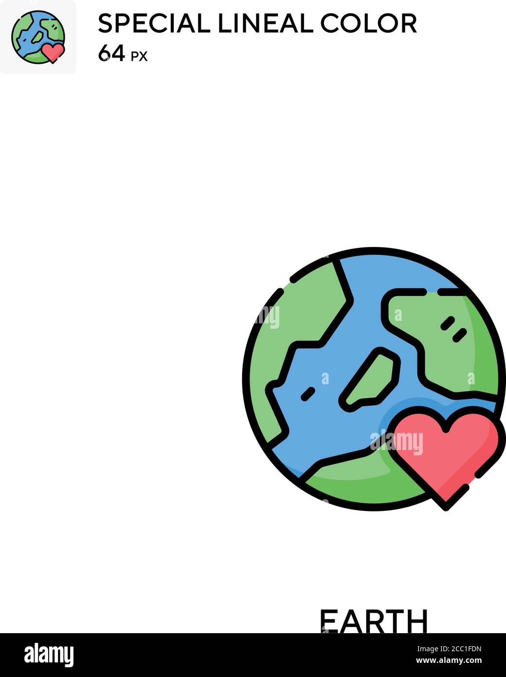 Earth Special lineal color vector icon. Earth icons for your business ...