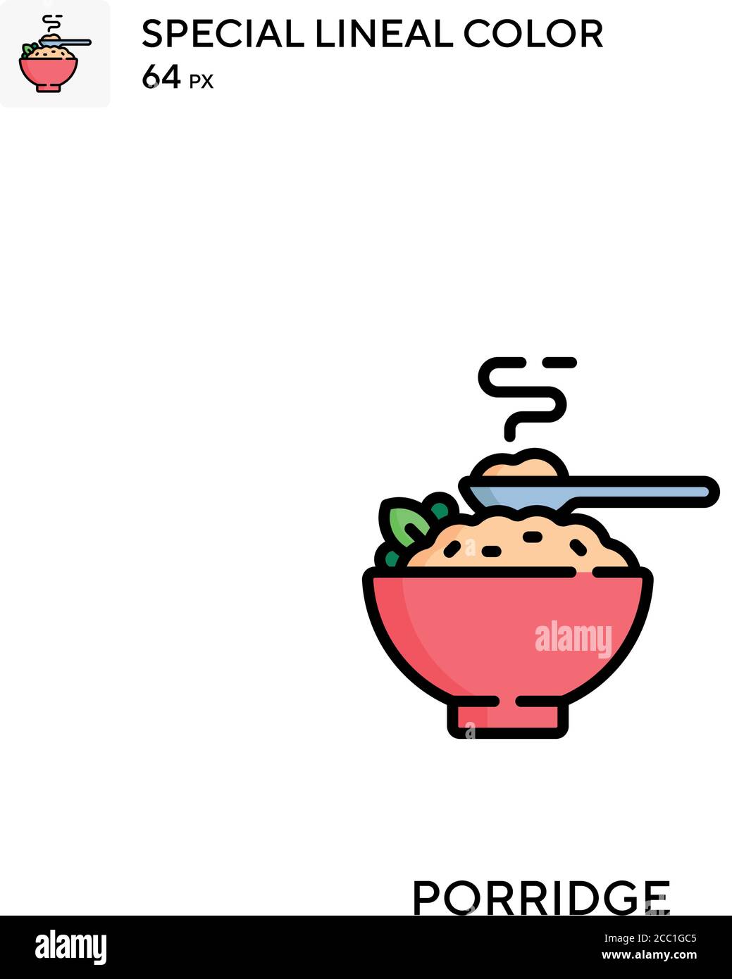 Porridge Special lineal color vector icon. Porridge icons for your ...