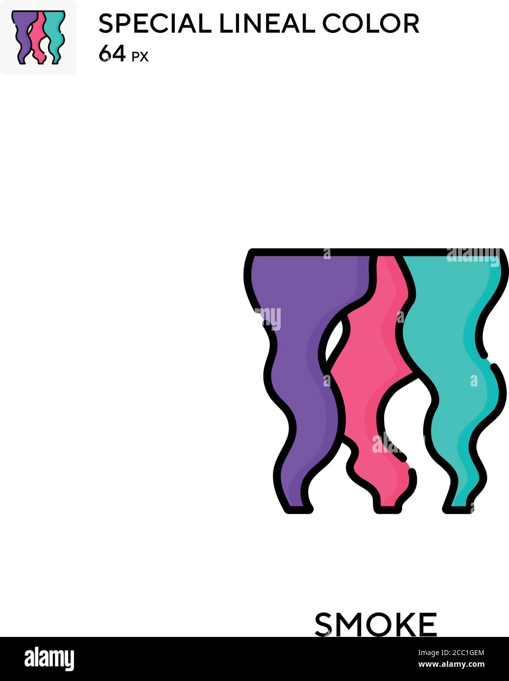 Smoke Special lineal color vector icon. Smoke icons for your business ...