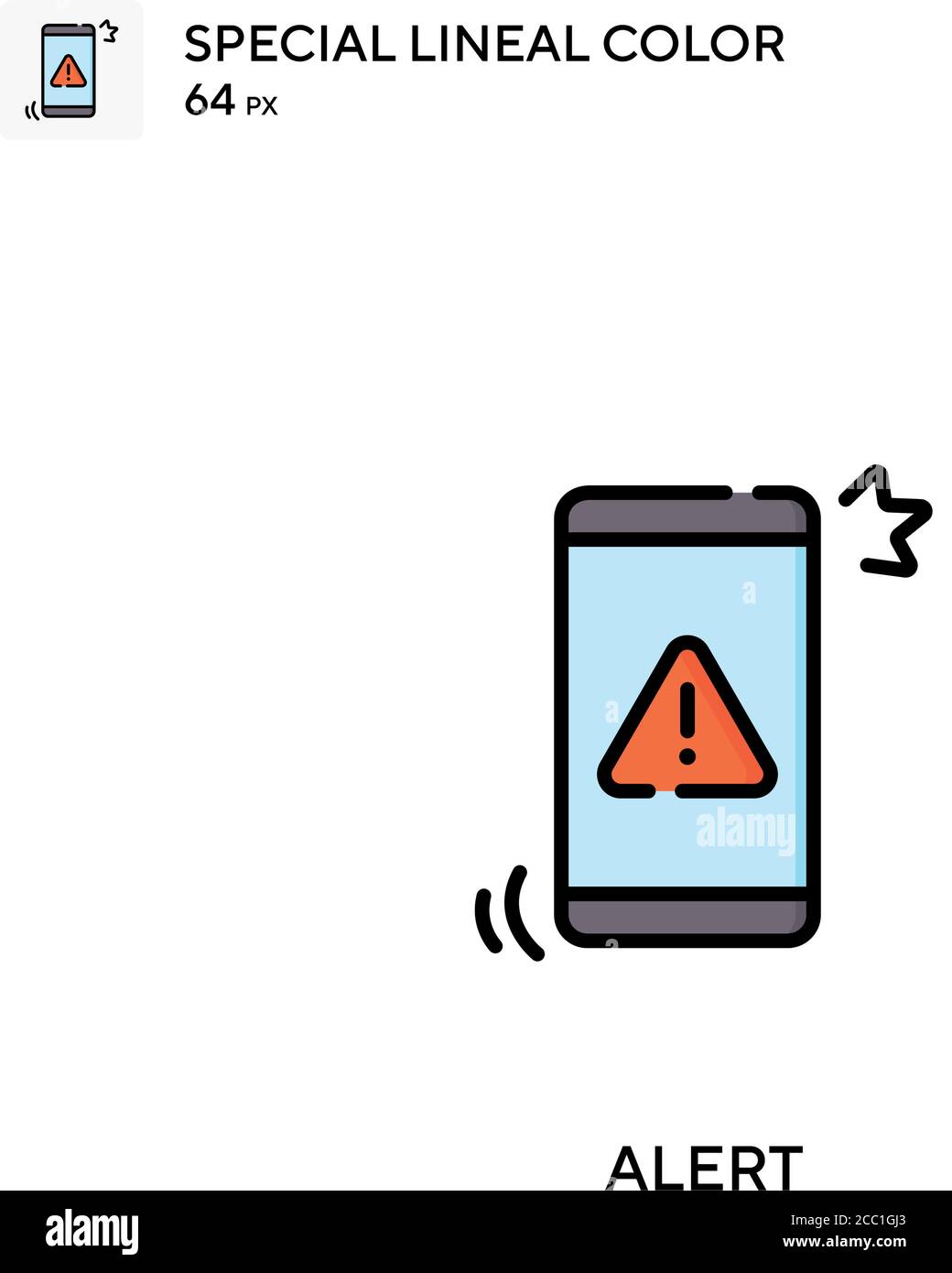 Alert Special lineal color vector icon. Alert icons for your business ...