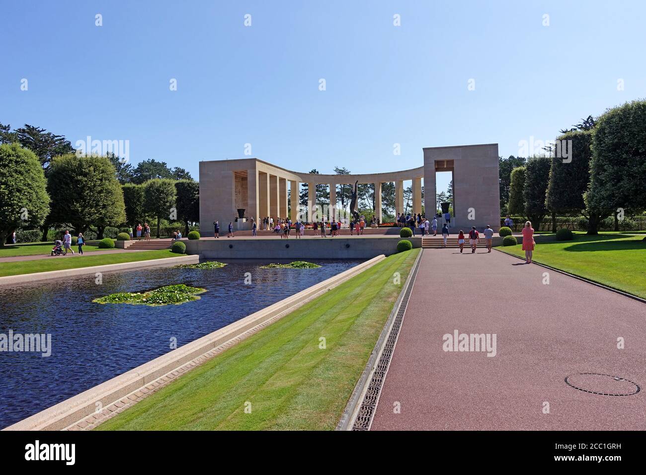 Normandy, France: August 2020: The Normandy American Cemetery and Memorial is a World War II cemetery and memorial in Colleville-sur-Mer, Normandy, Fr Stock Photo