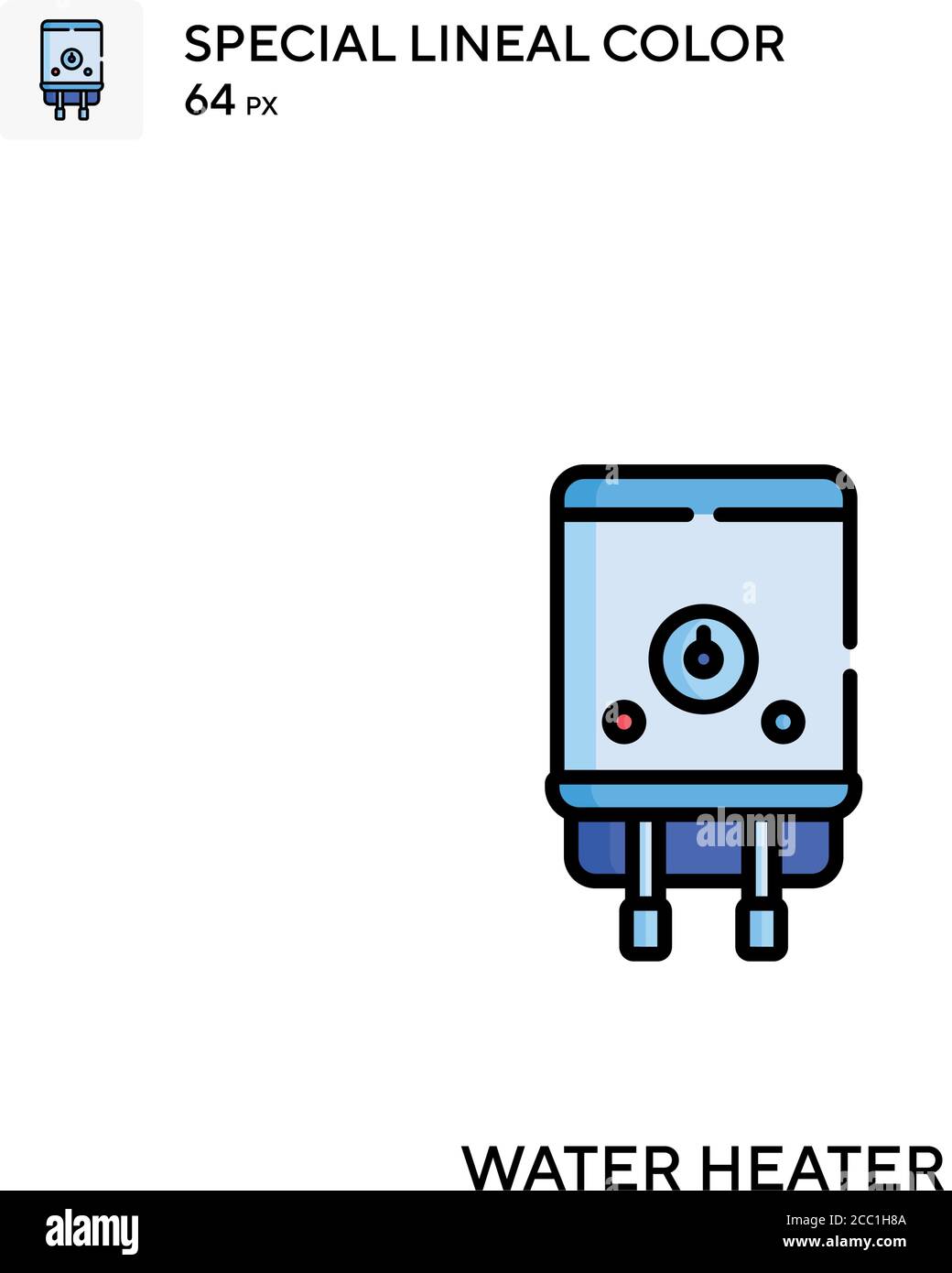 Water heater Special lineal color vector icon. Water heater icons for ...