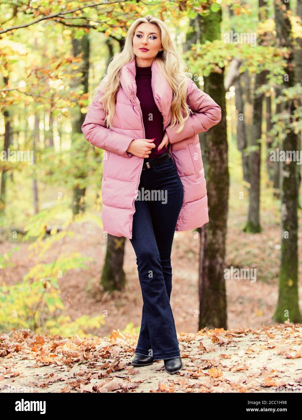 star. Puffer fashion concept. Woman 