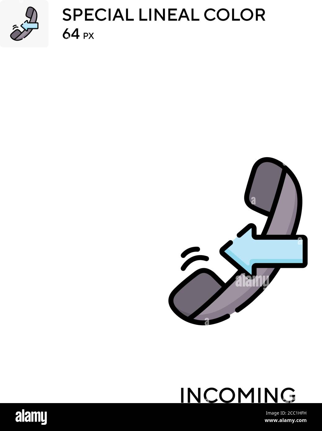 Incoming Special lineal color vector icon. Incoming icons for your ...