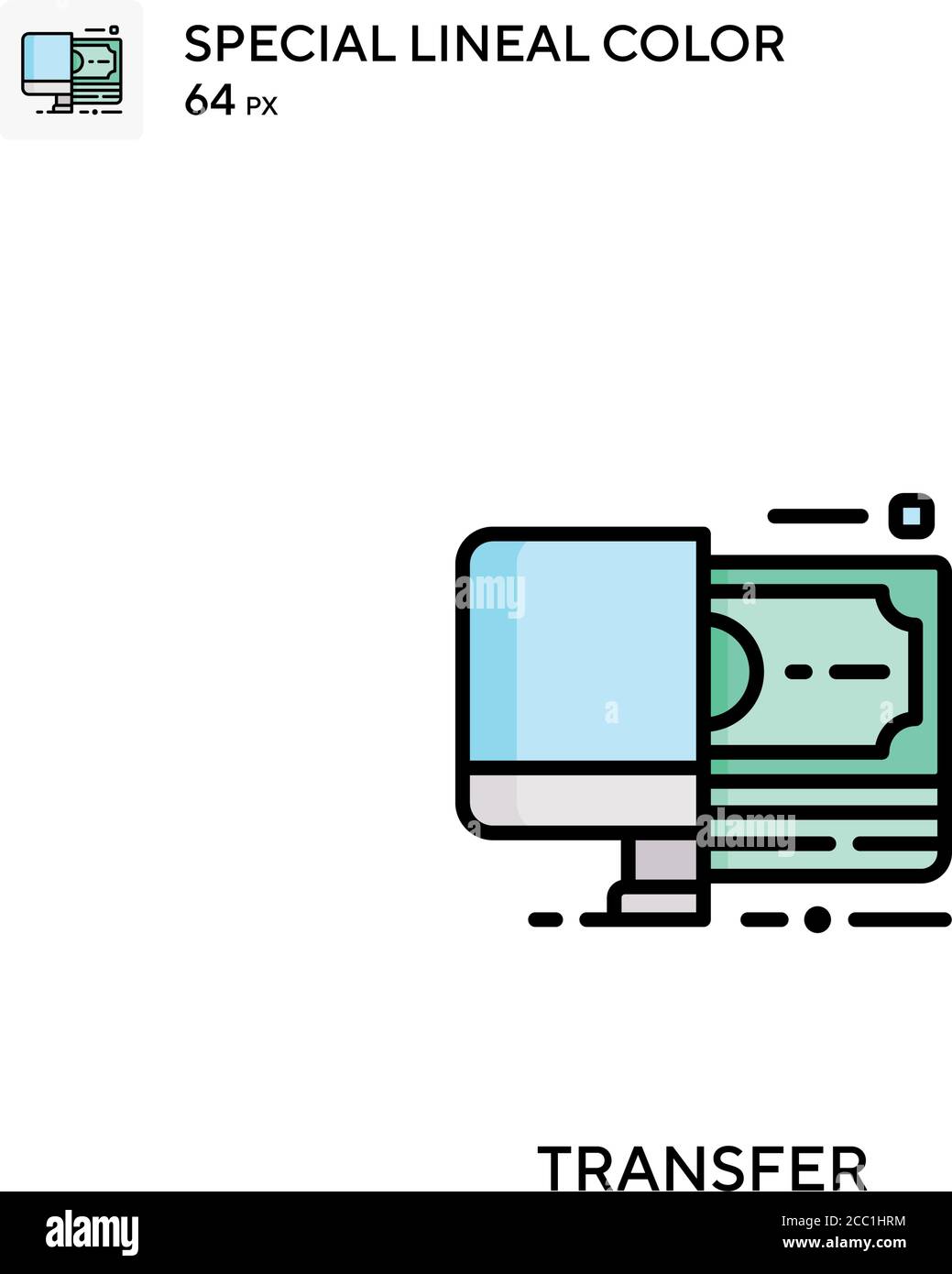 Transfer Special lineal color vector icon. Transfer icons for your ...