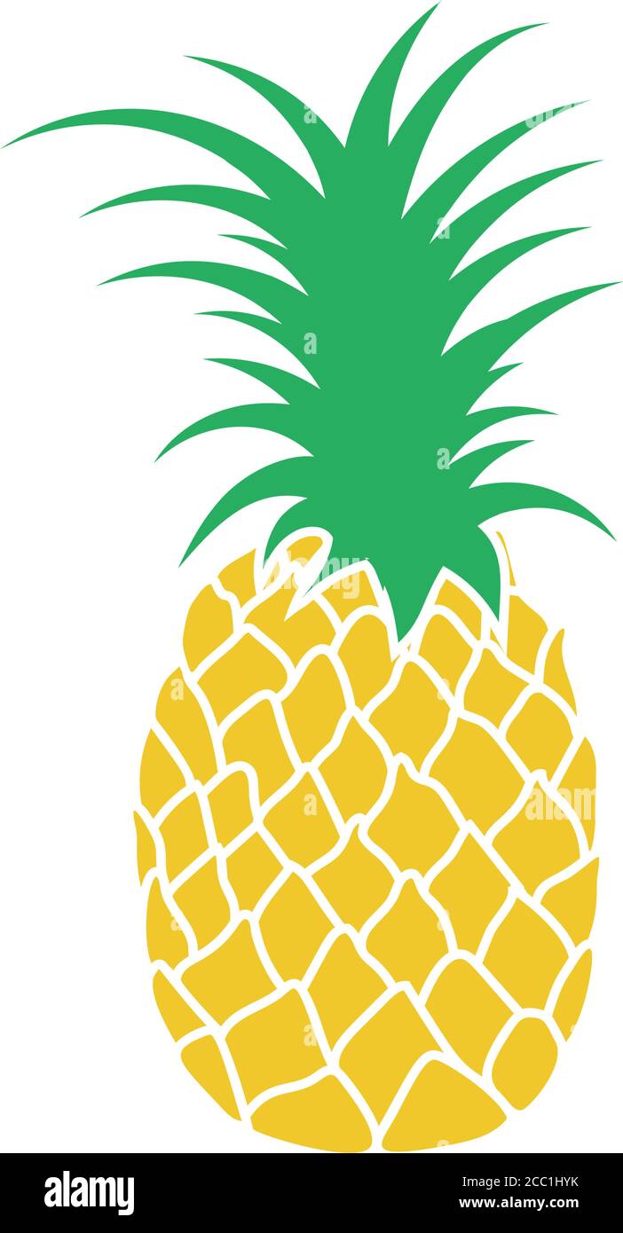 Pineapple Icon. Flat Color Design. Vector Illustration Stock Vector ...
