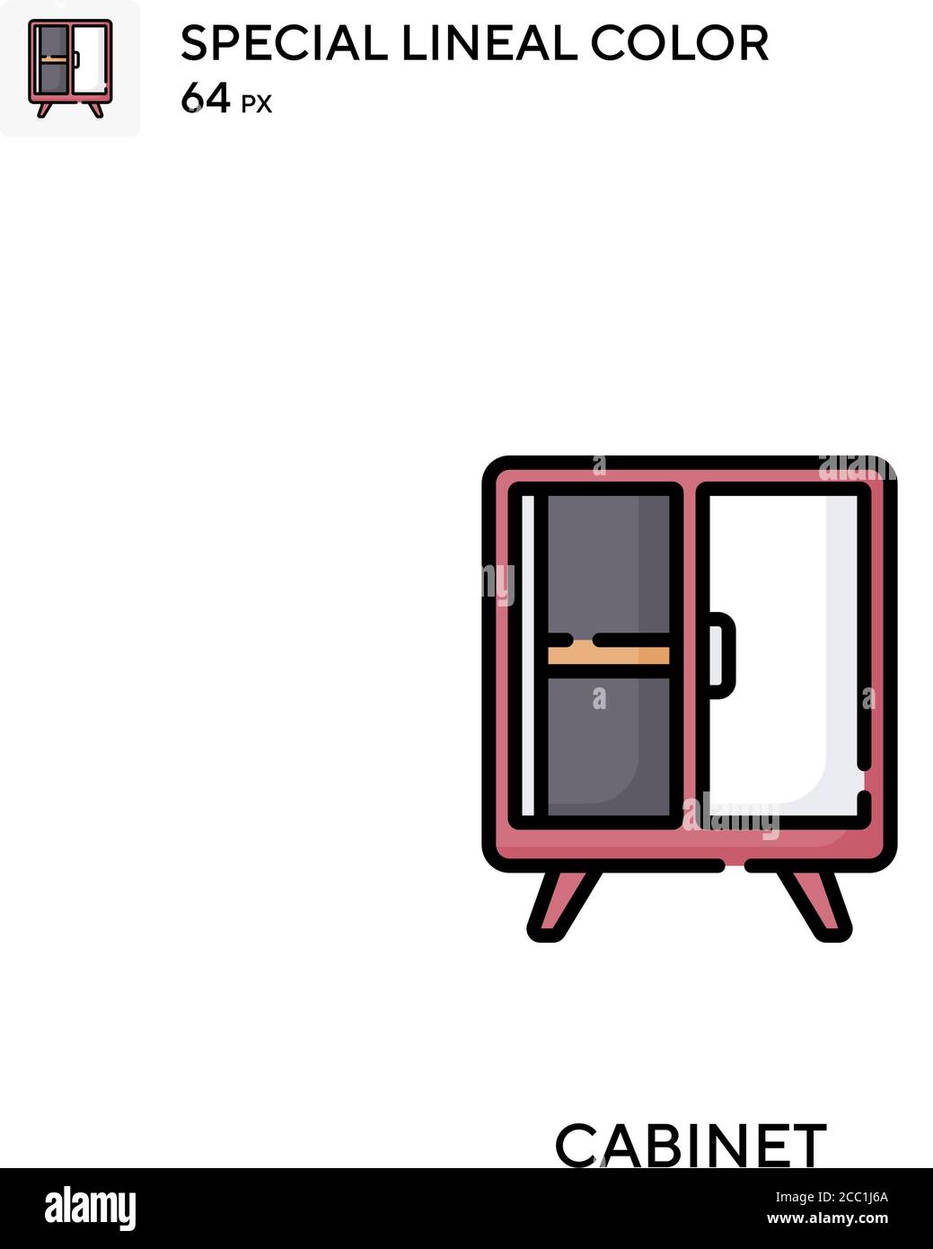 Cabinet Special lineal color vector icon. Cabinet icons for your ...
