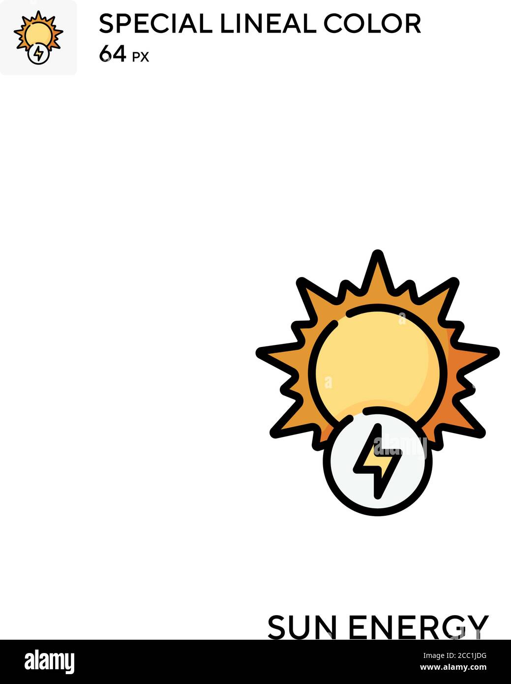 Sun energy Special lineal color vector icon. Sun energy icons for your ...