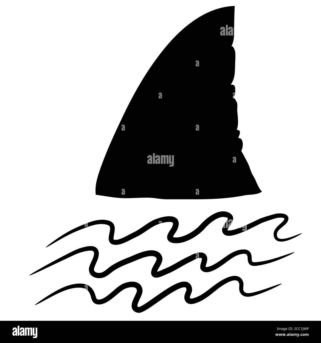 Shark vector silhouettes on a white background Stock Vector