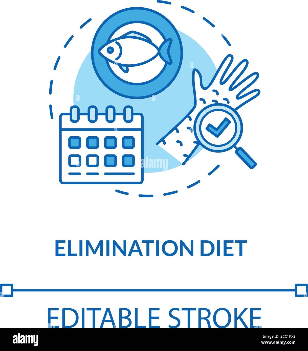 Elimination diet concept icon Stock Vector Image & Art - Alamy