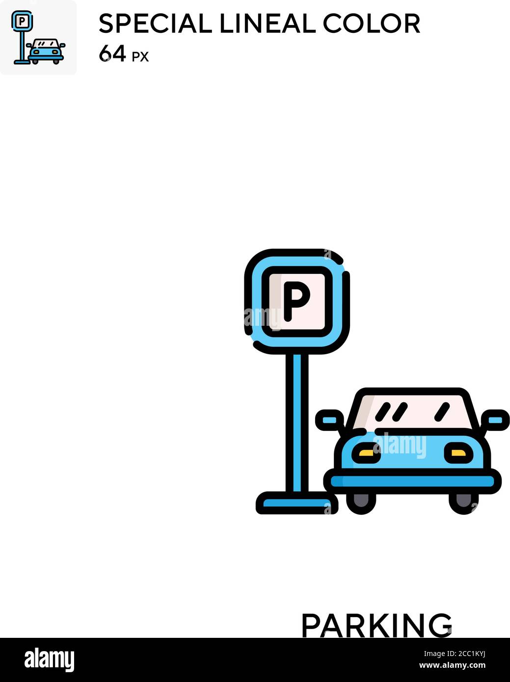 Parking Special lineal color vector icon. Parking icons for your ...