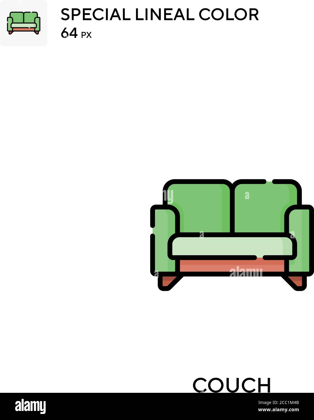 Couch Special lineal color vector icon. Couch icons for your business ...