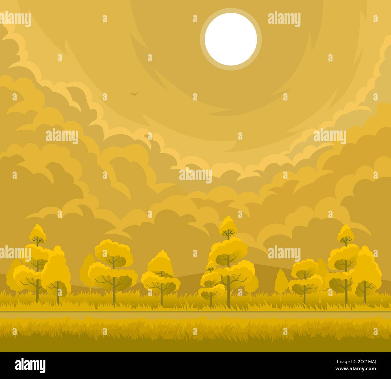 Autumn landscape background Stock Vector