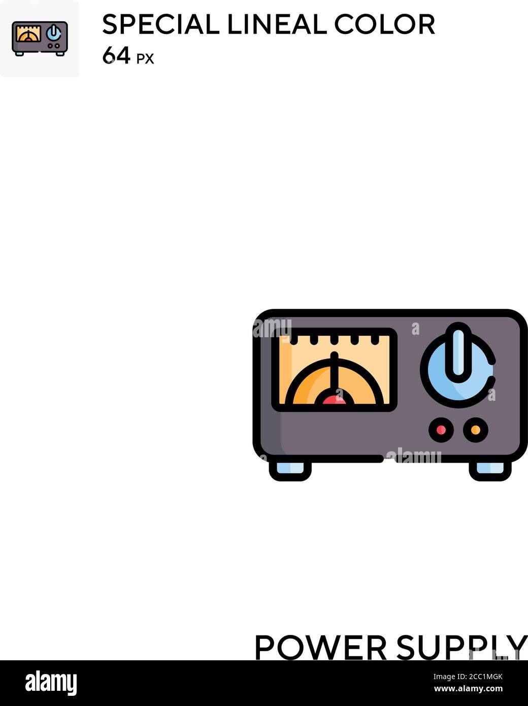 Power supply Special lineal color vector icon. Power supply icons for ...