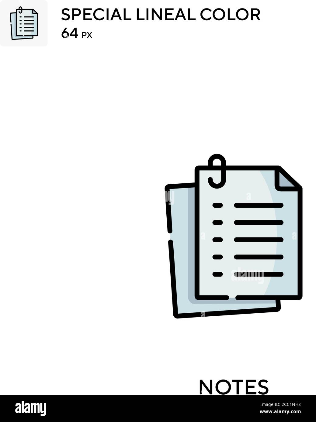 Notes Special lineal color vector icon. Notes icons for your business ...