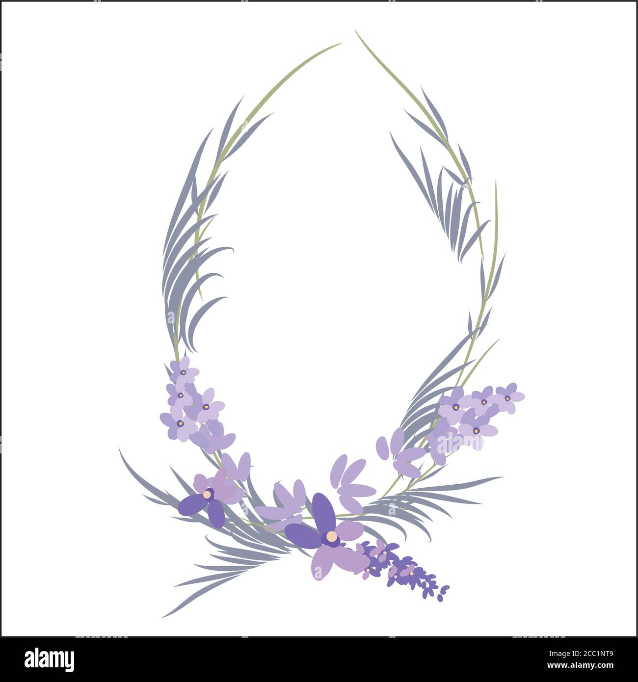 Fresh cut fragrant lavender plant flowers bunch and single 2 realistic ...
