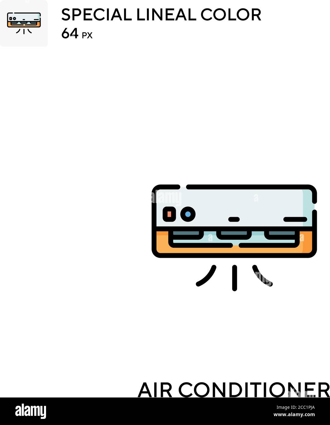 Air conditioner Special lineal color vector icon. Air conditioner icons ...