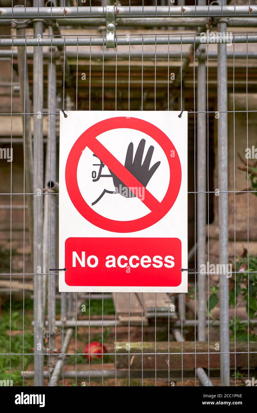No access warning sign Stock Photo
