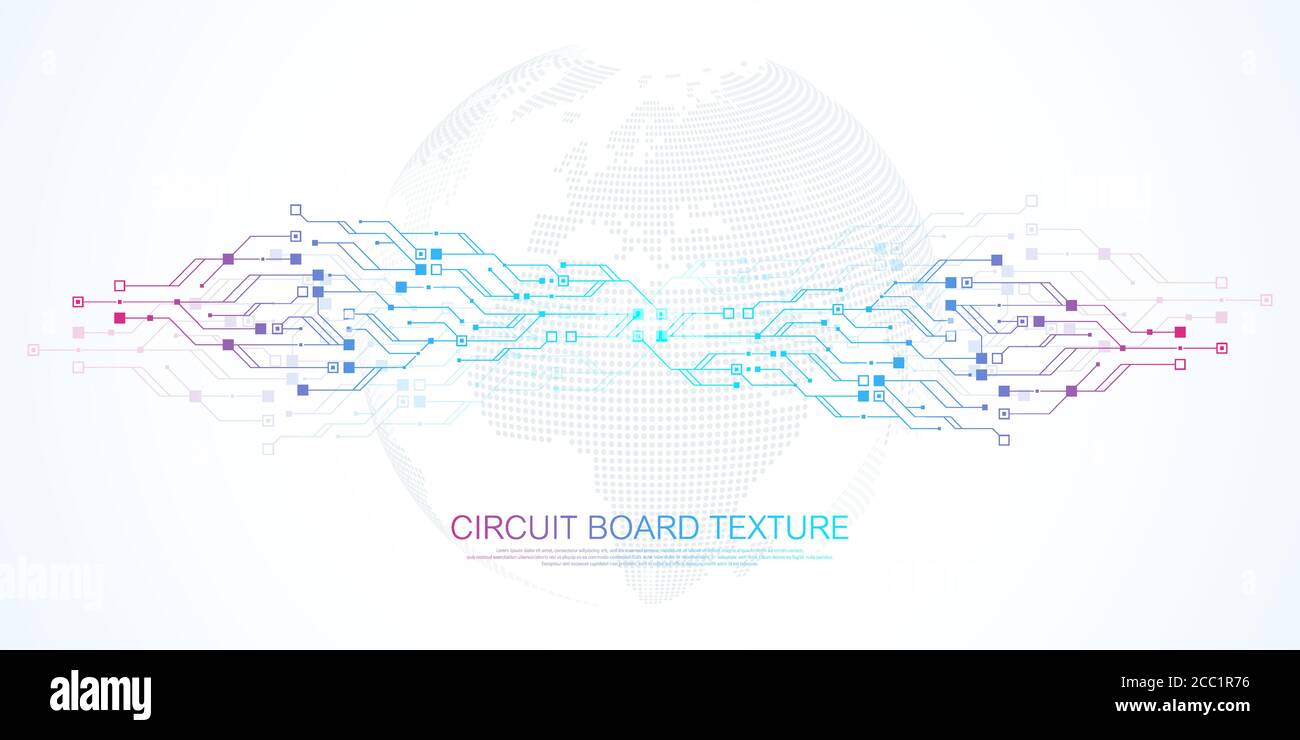 Abstract background with High-tech technology texture circuit board ...