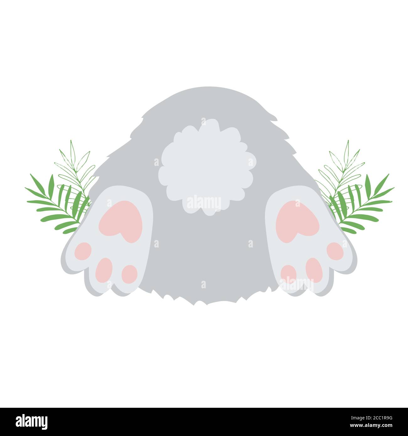 Cute Little Easter Bunny Vector Illustration Stock Vector Image & Art ...