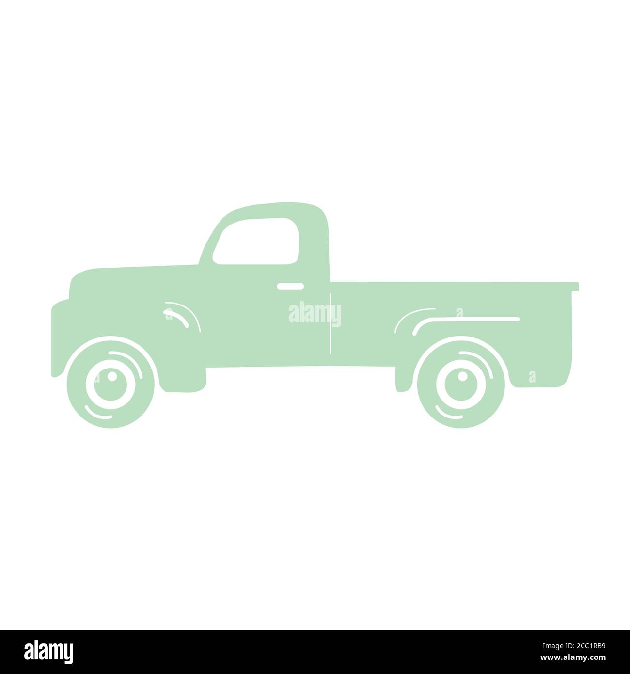 Pickup Old Vintage Truck on a white background Stock Vector Image & Art ...
