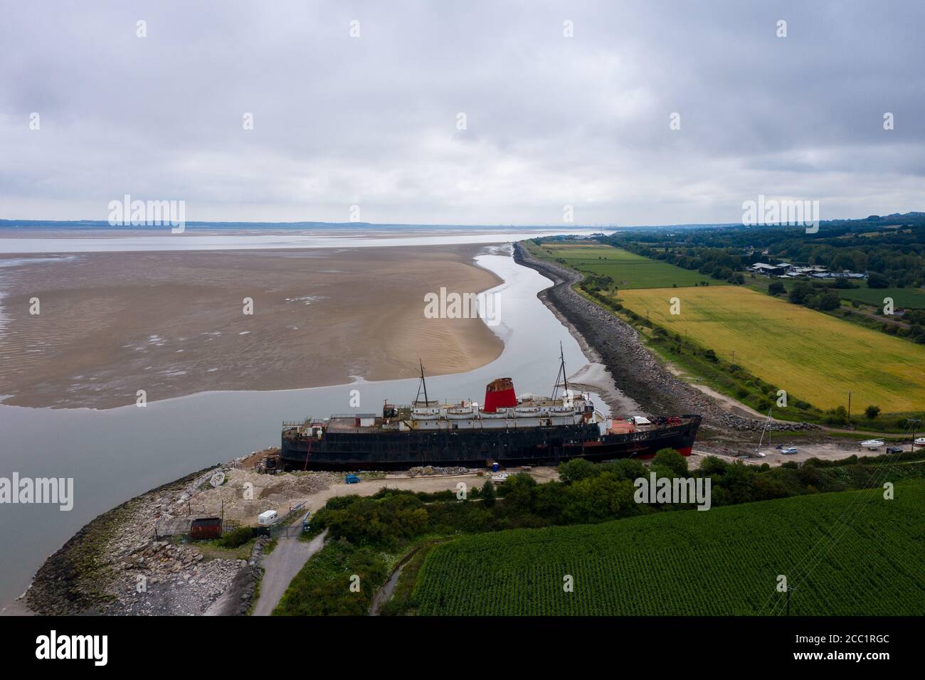 Mostyn Docks River Dee North Wales Uk Tss Duke Of Lancaster Abandoned Railway Steamer Ship Docked In Mostyn Docks River Dee North Wales Stock Photo Alamy