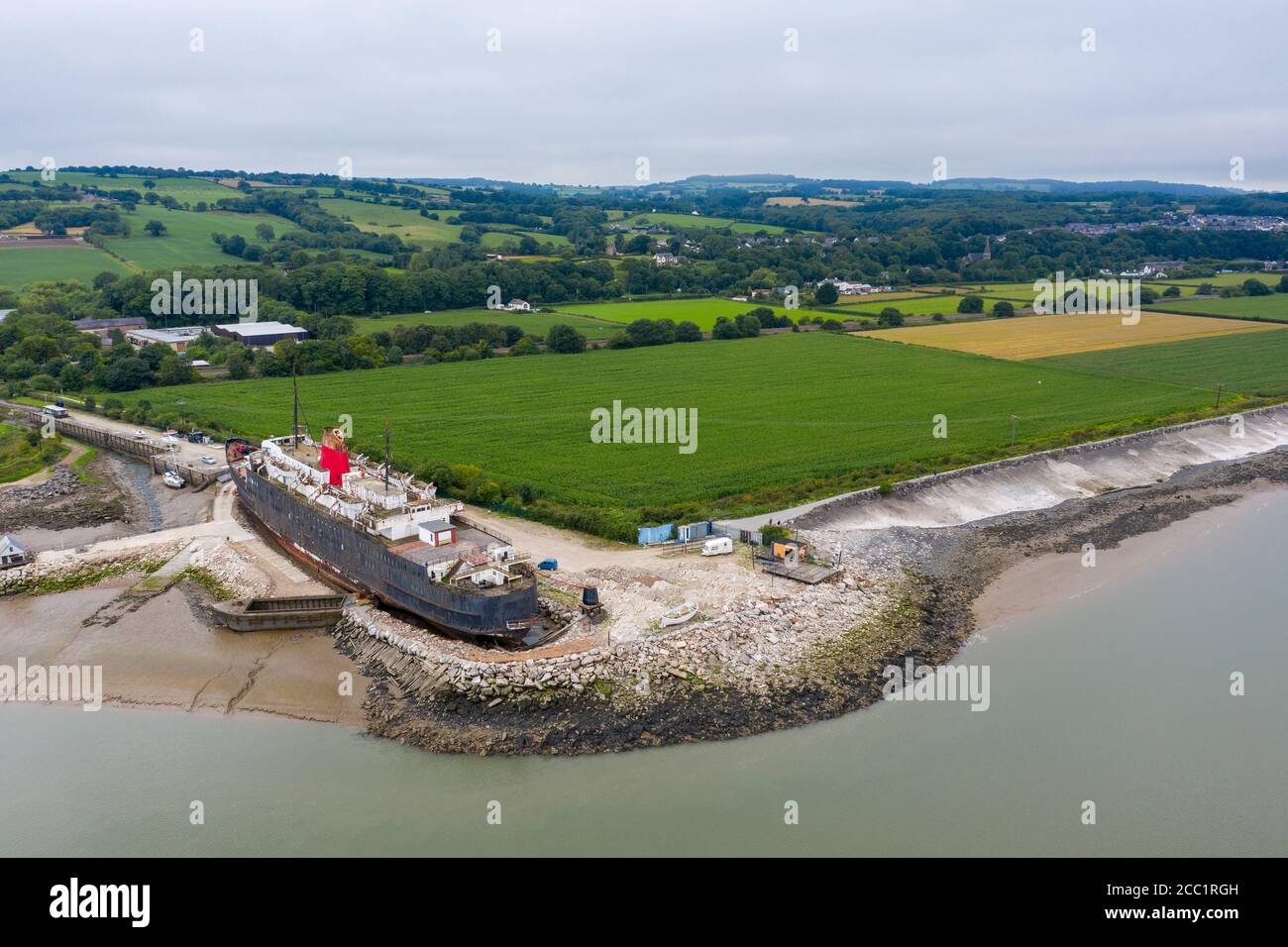 Mostyn Docks, River Dee, North Wales, UK. TSS Duke of Lancaster