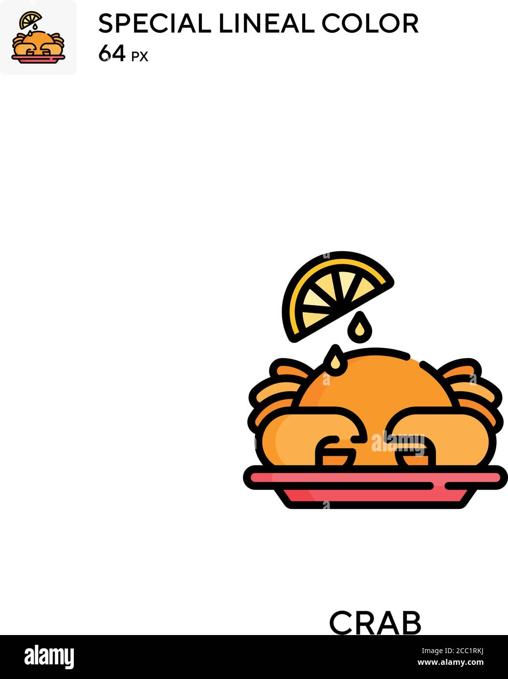 Crab Special lineal color vector icon. Crab icons for your business ...
