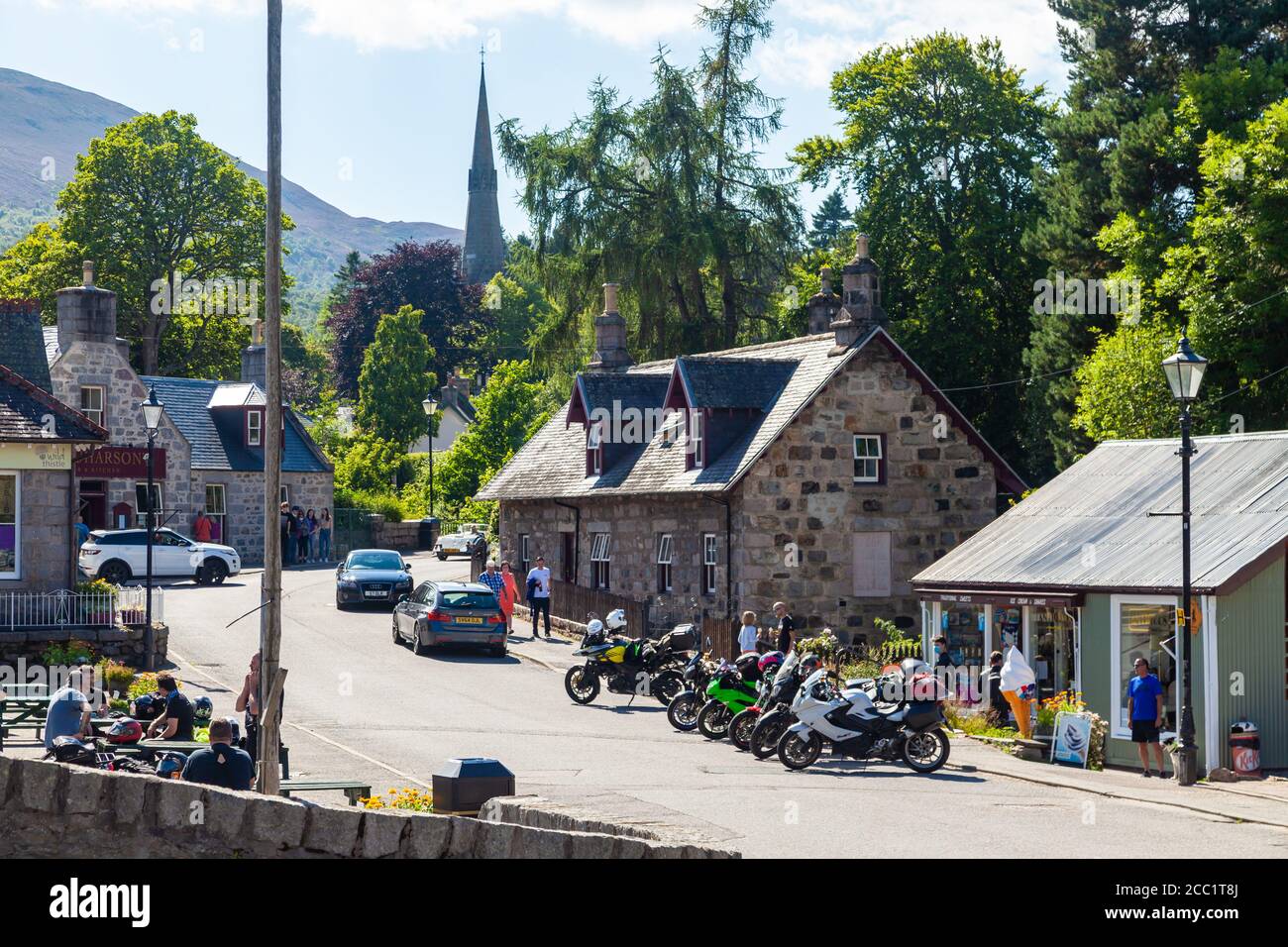 Braemar village in Aberdeenshire, Scotland Stock Photo Alamy