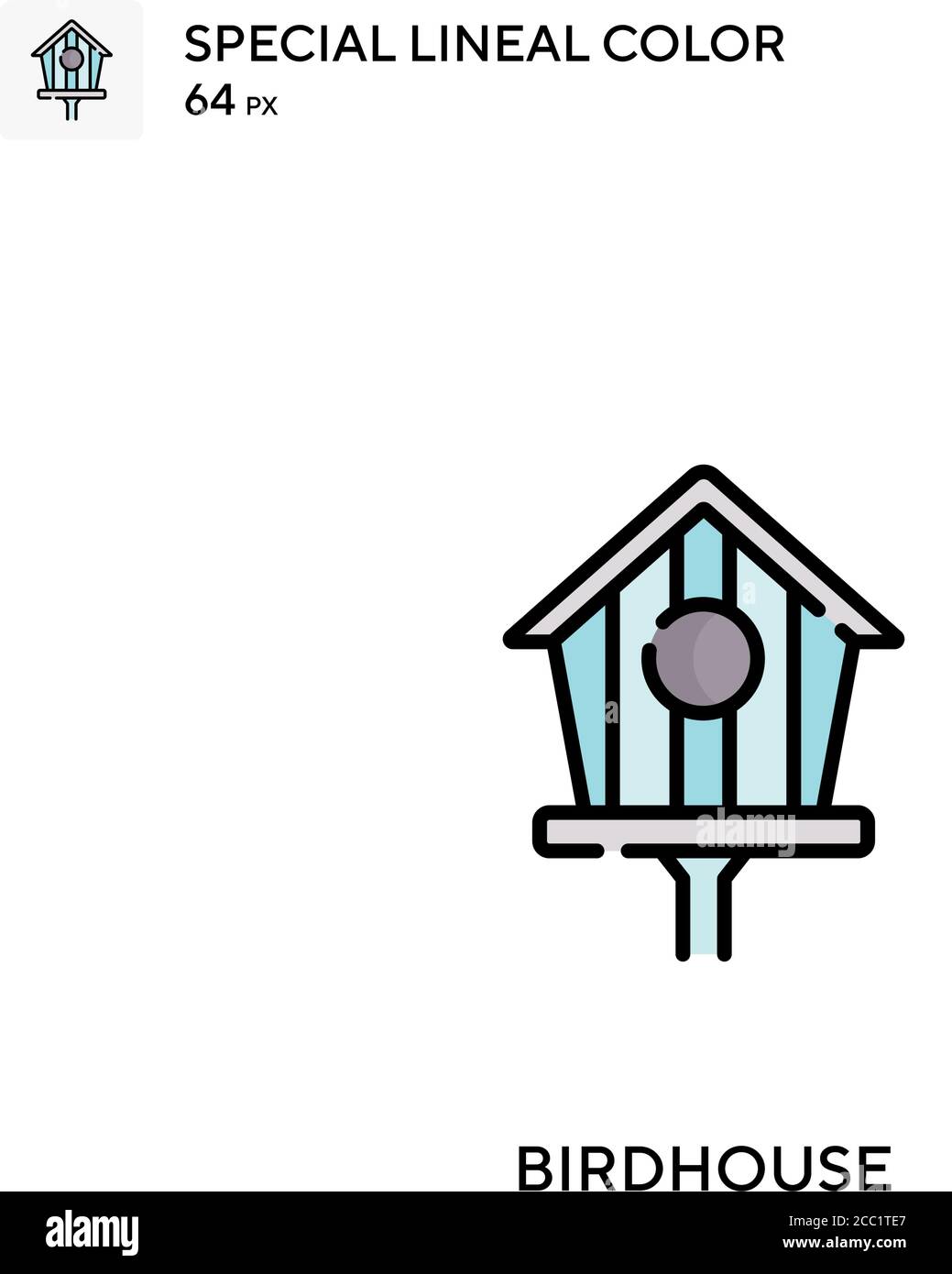 Birdhouse Special lineal color vector icon. Birdhouse icons for your