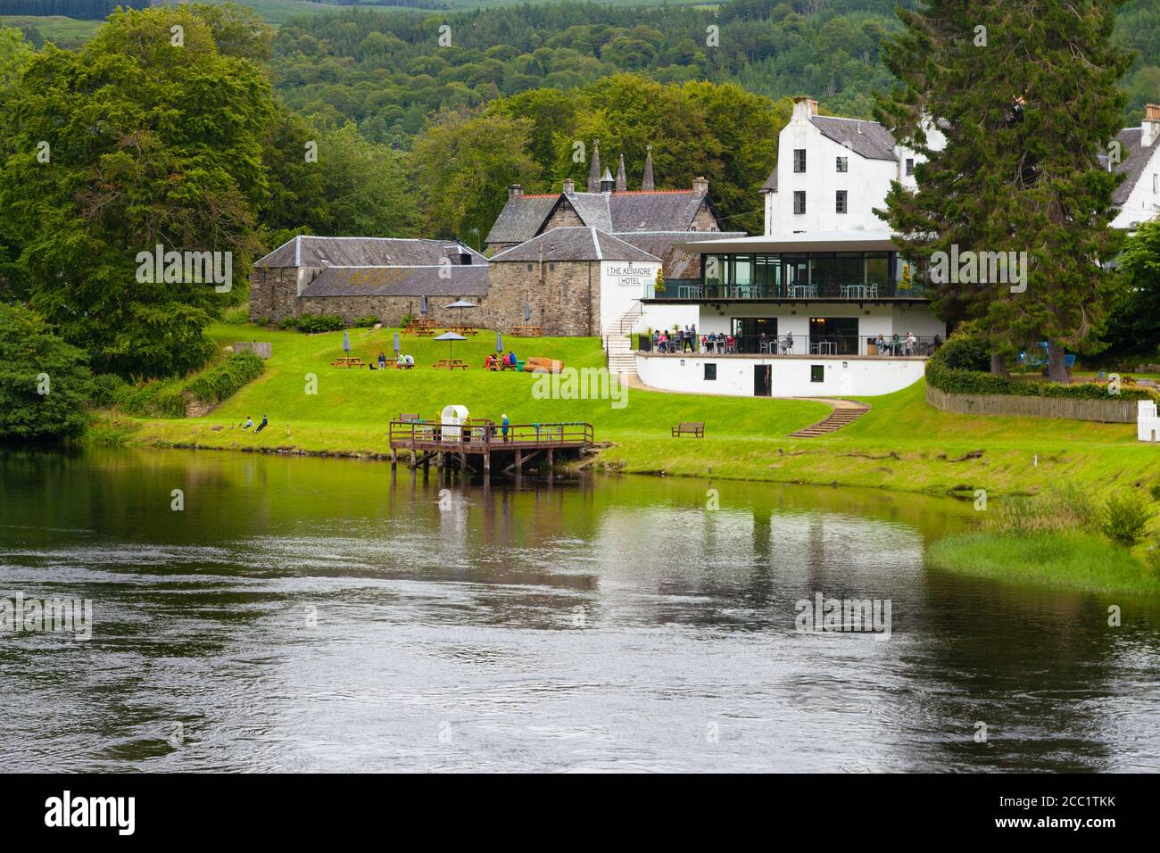 The Kenmore Hotel with The River Tay at Kenmore, Perthshire,Scotland. Stock Photo