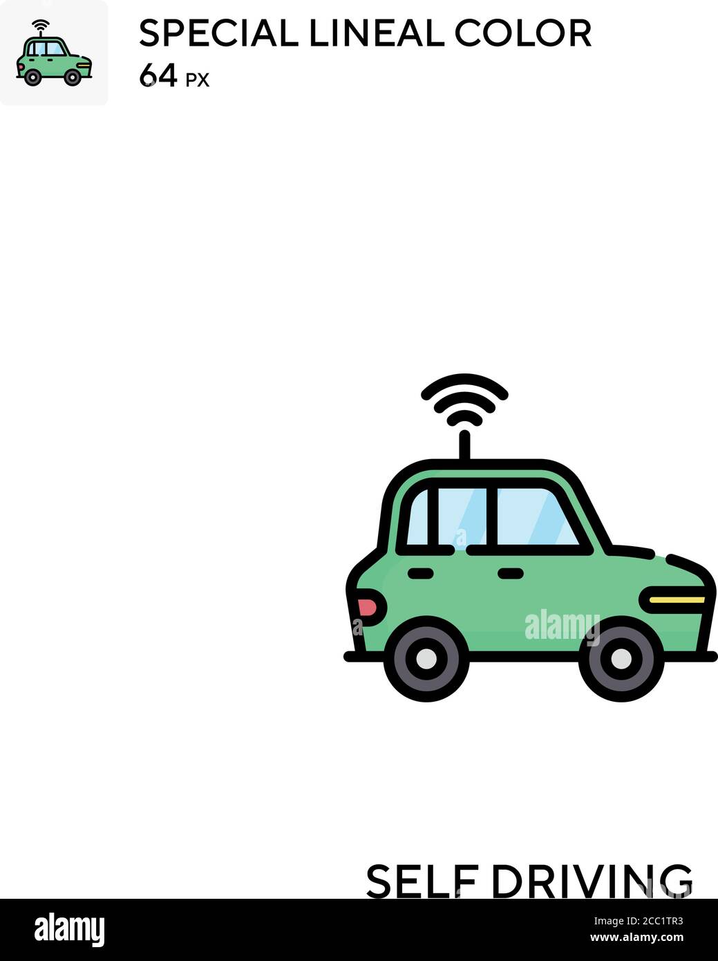 Self driving Special lineal color vector icon. Self driving icons for ...
