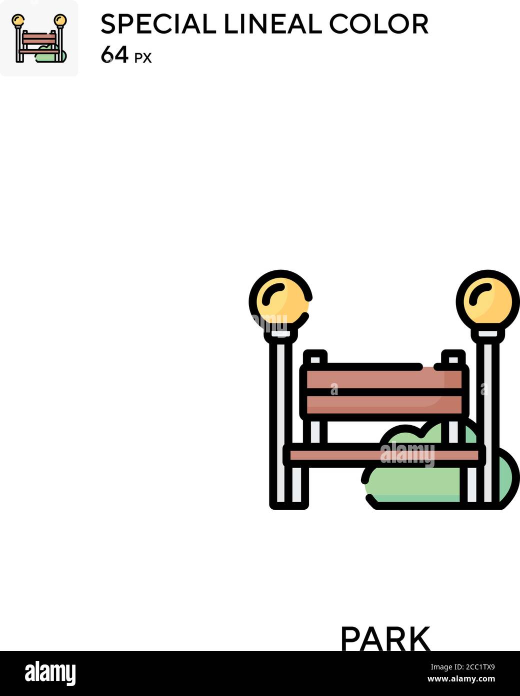 Park Special lineal color vector icon. Park icons for your business ...