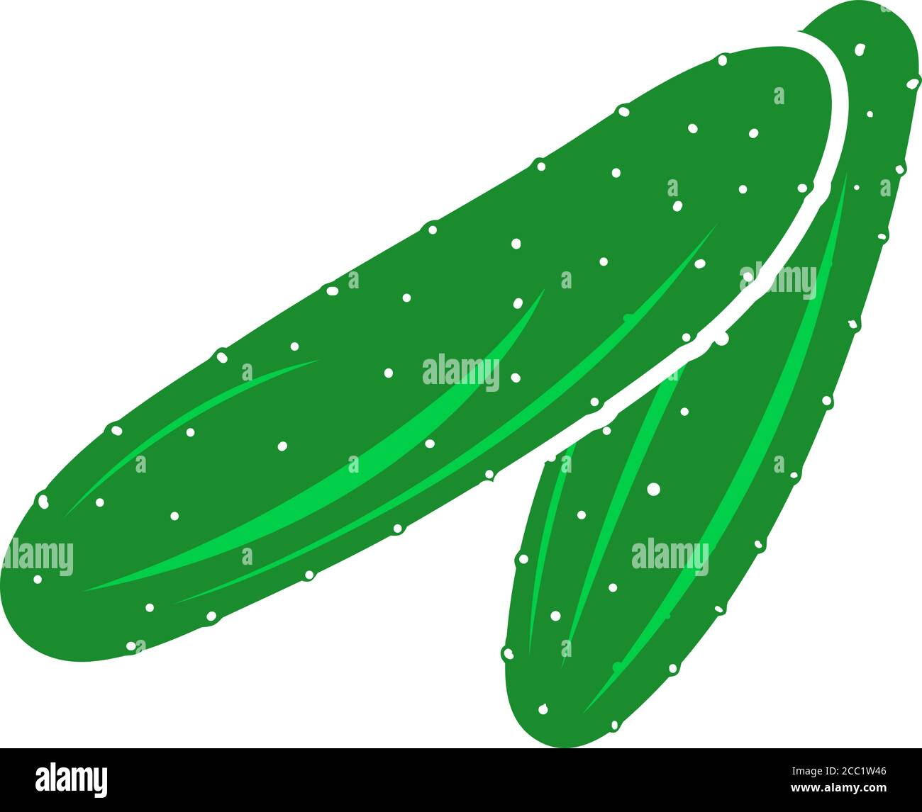 Cucumber Icon. Flat Color Design. Vector Illustration Stock Vector ...