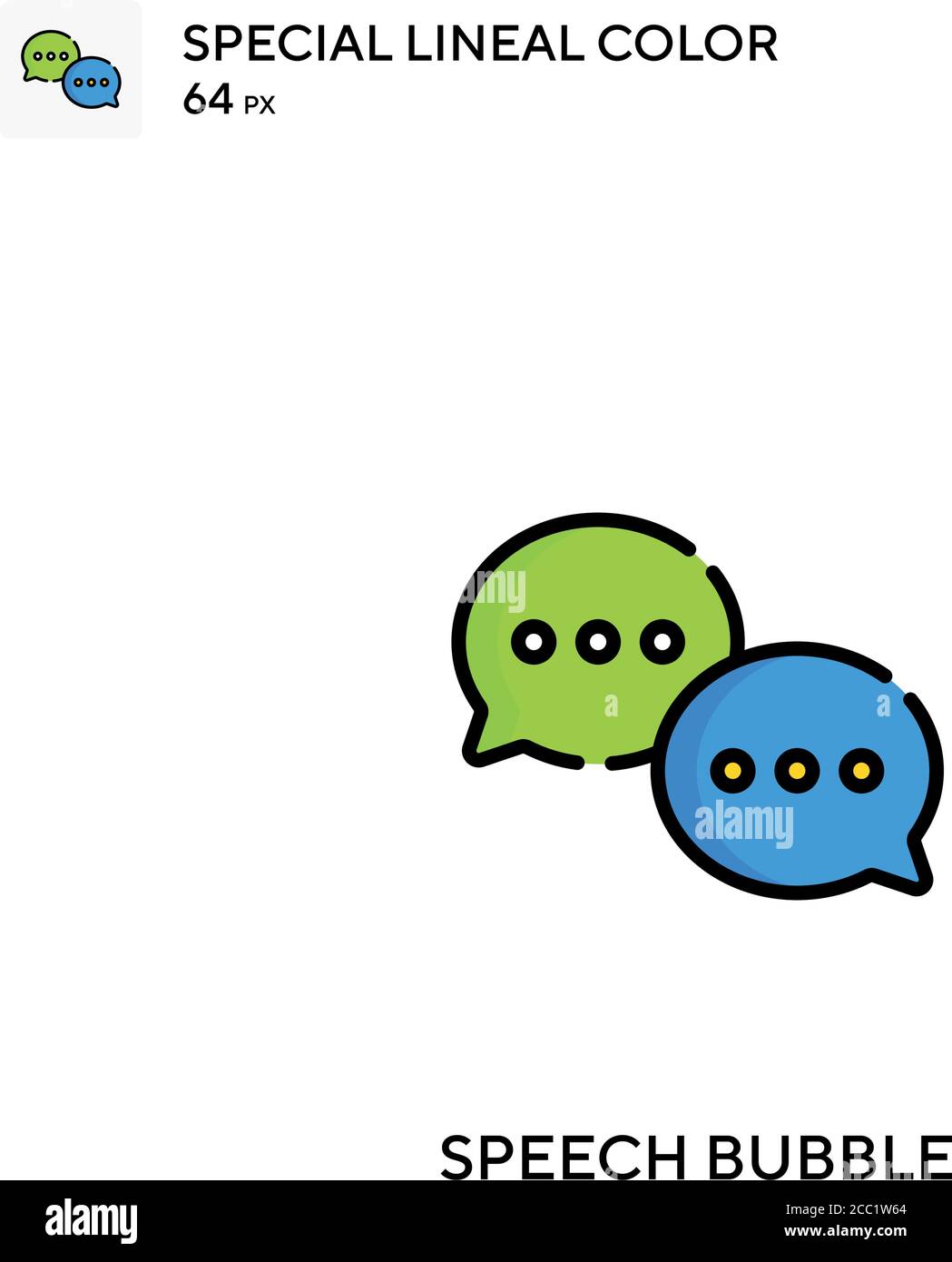 Speech bubble Special lineal color vector icon. Speech bubble icons for ...