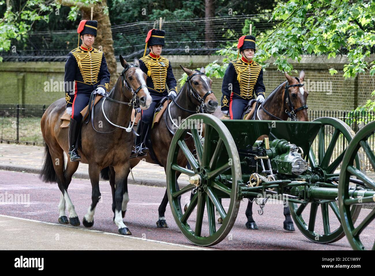 Soldiers of the King's Troop, Royal Horse Artillery (KTRHA Stock Photo ...